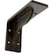 Ekena Millwork Embrey Steel Bracket, Antiqued Brass 2"W x 6"D x 3 3/4"H BKTM02X06X03EBABS - alternate 1
